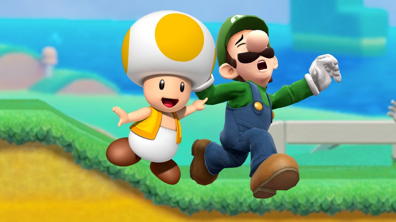 Жёлтая жаба тычет Луиджи | Смешные моменты в Super Mario Maker 2