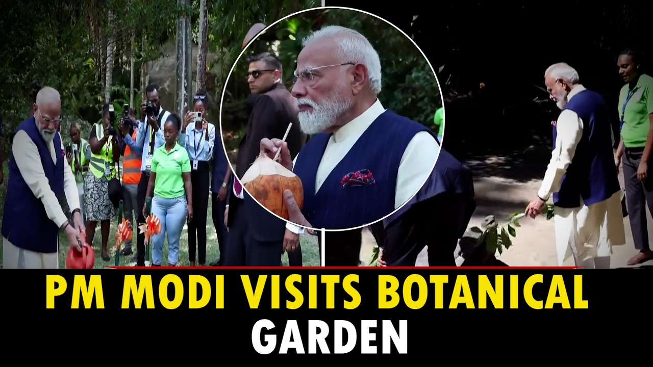 PM Modi Visits Seychelles National Botanical Garden with President Patrick Herminie