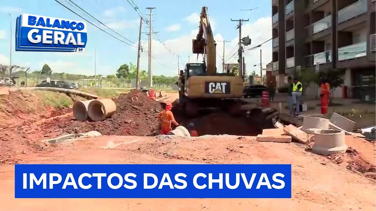 Vicente Pires (DF) passa por obras para evitar transtornos com chuvas | Balan&ccedil;o Geral DF