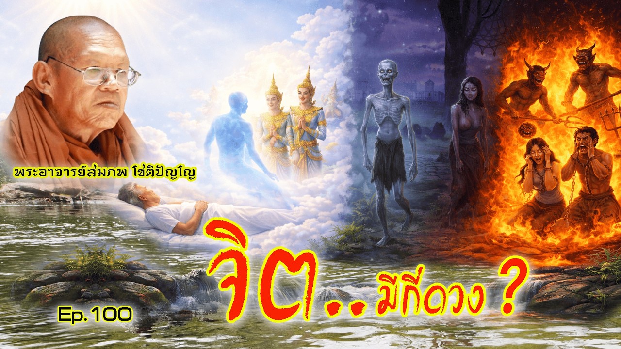 EP.100 จิตวิญญาณมีกี่ดวงกันแน่ ตอนที่1 โดย พระอาจารย์สมภพ โชติปัญโญ