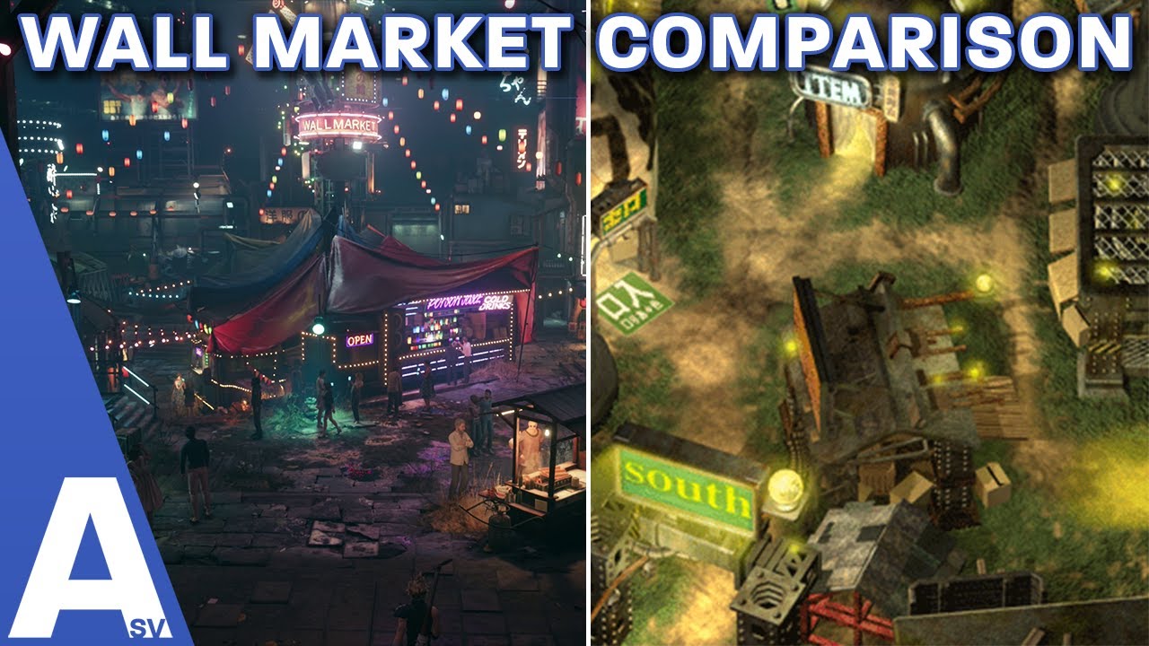 Final Fantasy 7 VS. Final Fantasy 7 Remake - Comparison of Sector 6 & Wall Market