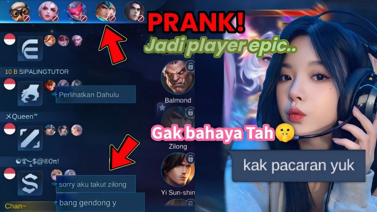 PRANK! JADI PLAYER EPIC ABADI🤫 PURA PURA MINTA DI GENDONG TAUNYA AKU YANG GENDONG MEREKA🤓