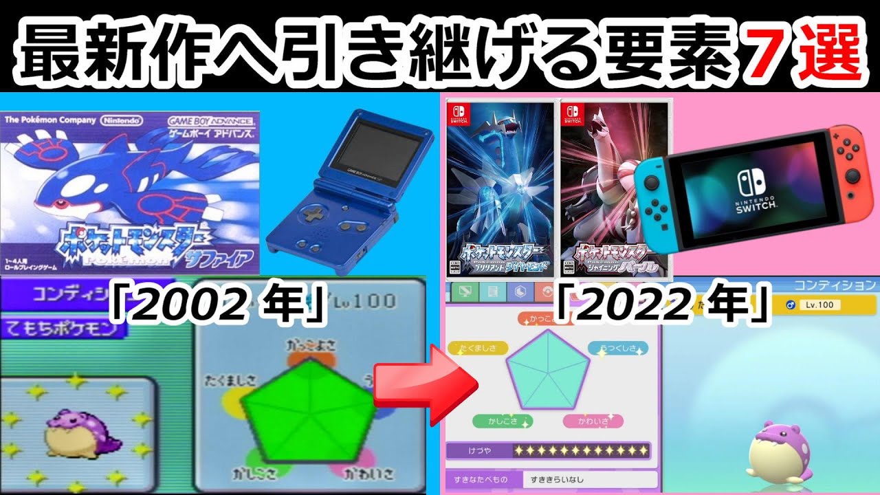 20年前のポケモン作品から最新作まで引き継がれる要素７選【ルビーサファイア】