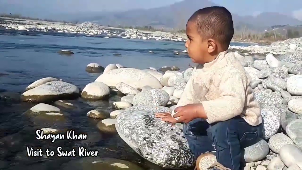 Cute baby visits Swat River. #shorts #river #cutebaby #shayankhankhel