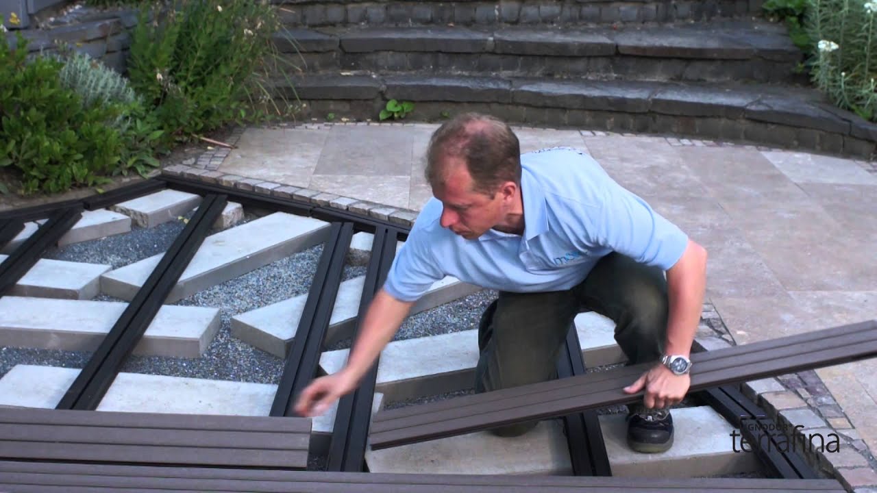 La pose d'une terrasse Terrafina (WPC) - Partie 2: La pose des lames