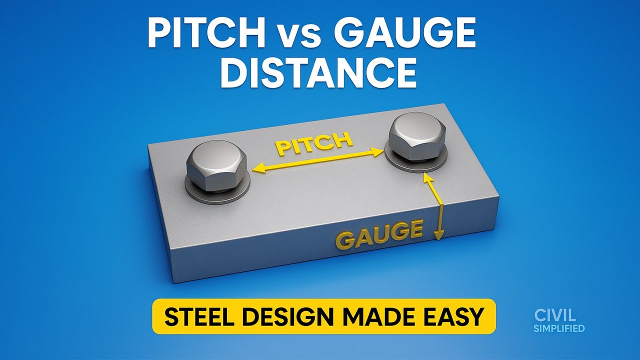 Pitch and Gauge Distance Explained | Steel Design Concept Made Easy