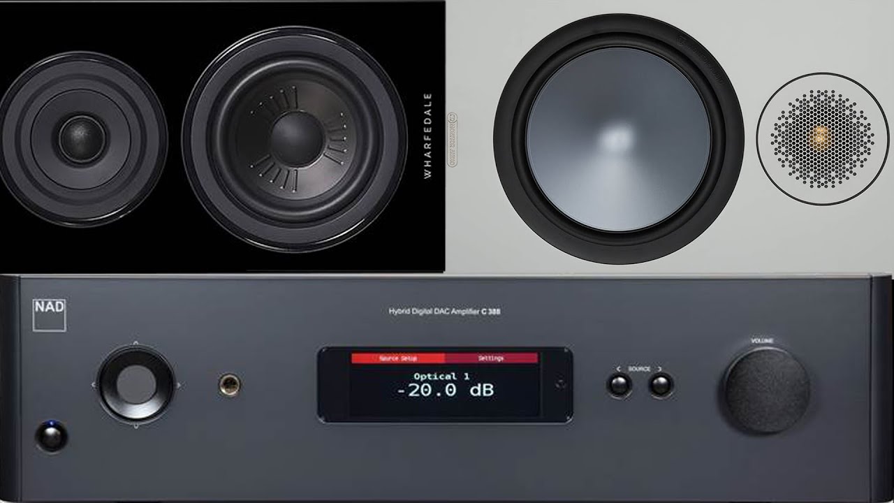 Monitor Audio Bronze 100 Bookshelf Speakers vs Wharfedale Diamond 12.2 with NAD C388 Integrated Amp
