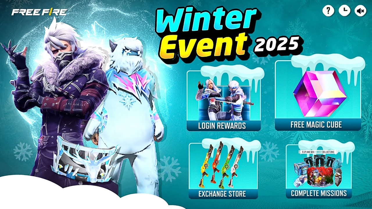 WINTERLAND EVENT FREE FIRE 2025 😱 | WINTERLAND ALL FREE REWARDS & FREE BUNDLE 🥳 | FF NEW EVENT