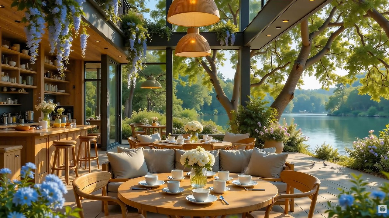 Smooth Piano Instrumental Music For Good Mood 🌿 Cozy Cabin Ambience & Spring Piano Music