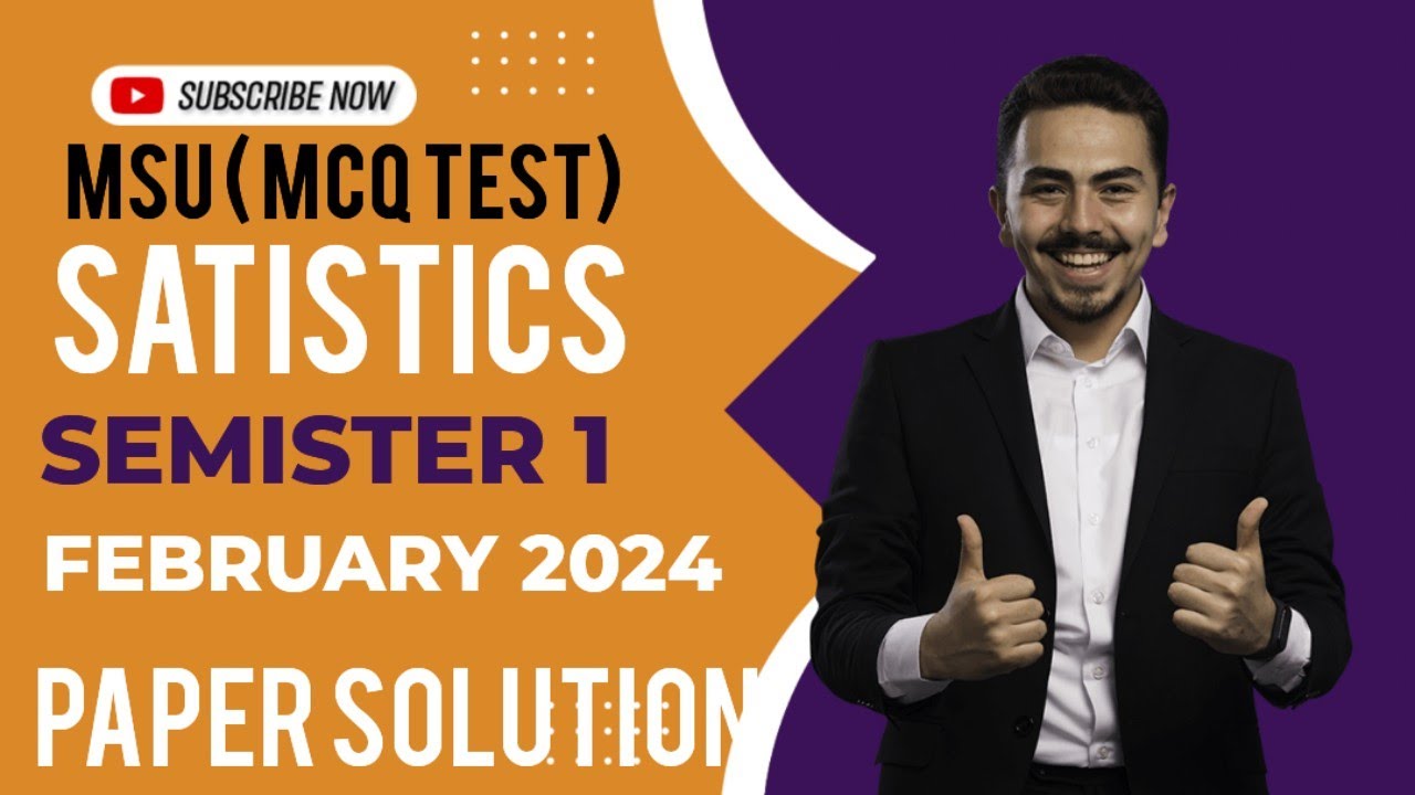 Statistics ( sem 1) :  February 2024 MCQ test  paper 