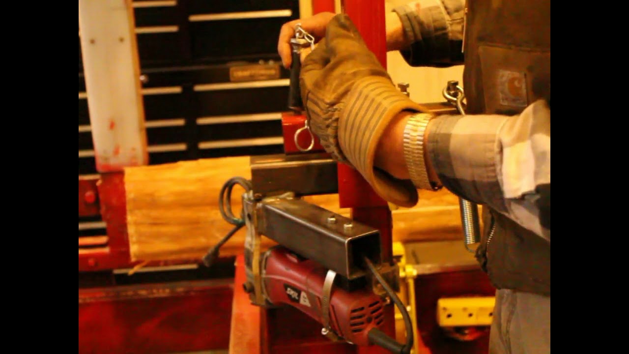Building a bandsaw saw mill. Making a debarker or mud saw.