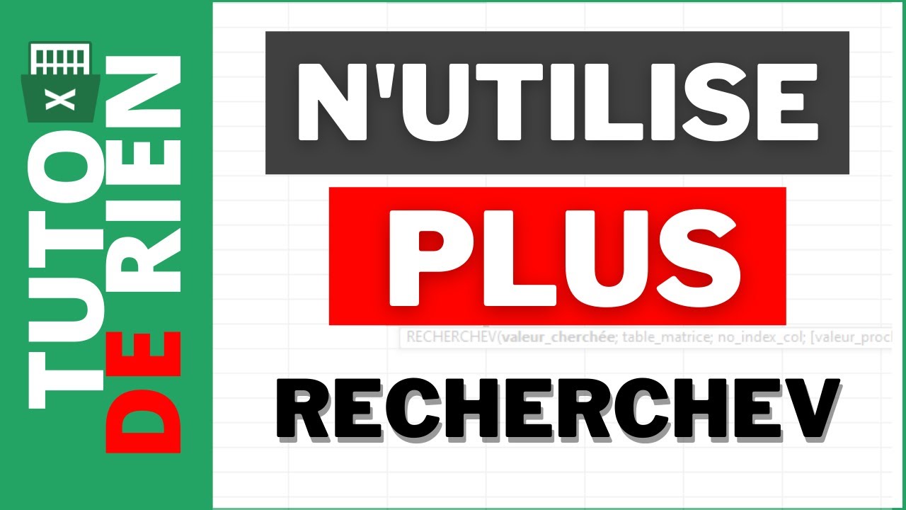 N’utilise plus la fonction rechercheV mais plutôt ...