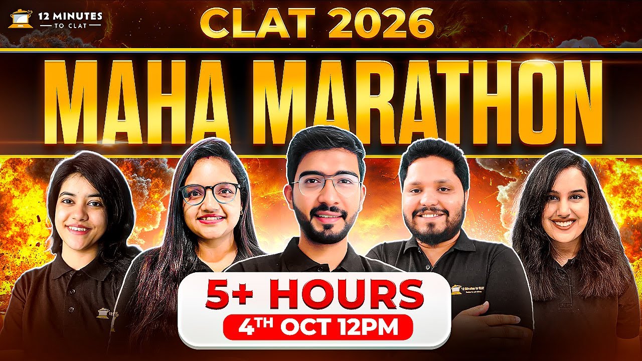Maha-Marathon for CLAT and AILET 2026 | Complete Practice for All 5 Sections | 5+ Hours