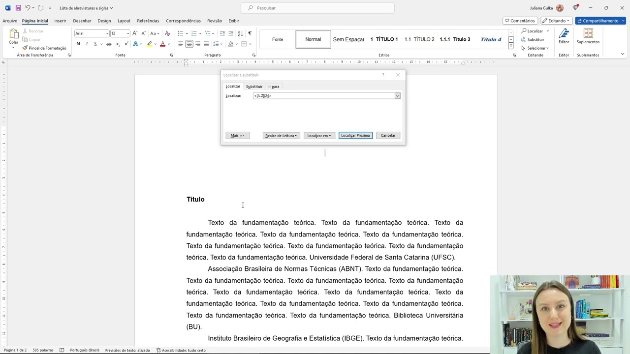 TUTORIAL: lista de abreviaturas e siglas automaticamente no Word