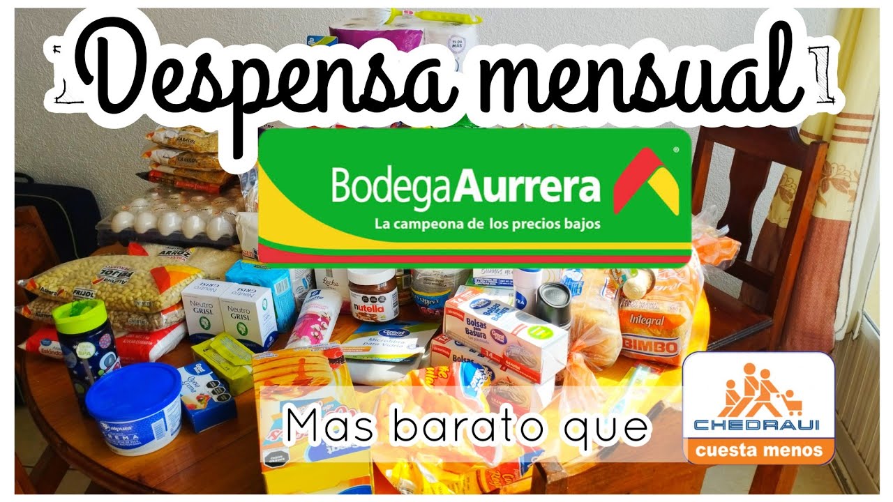 Despensa mensual Bodega Aurrerá/ Comparando precios con Chedraui/ ¿Cuál es más caro?