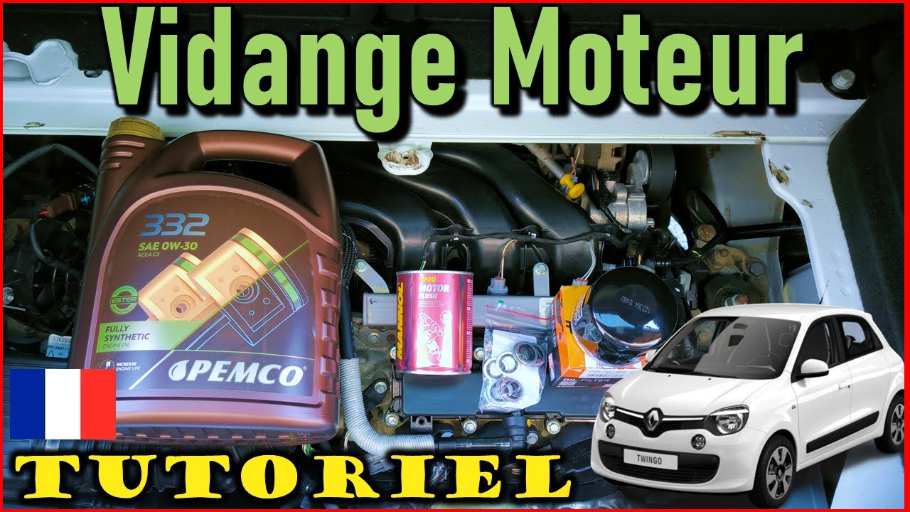 🇲🇫 Vidange huile moteur + Filtre - Renault Twingo III 3 - SCe70 H4D - Tutoriel