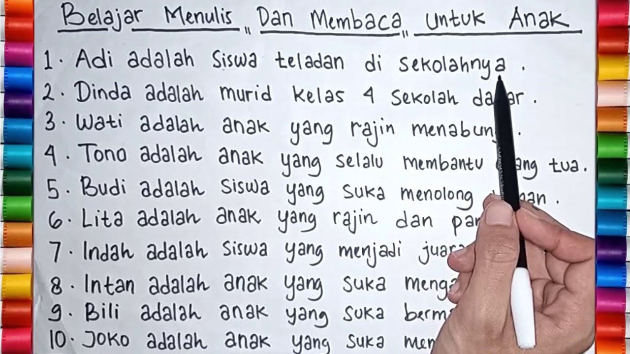 Belajar Menulis dan Membaca untuk Anak TK Paud dan SD Kelas 1 Dengan Mudah