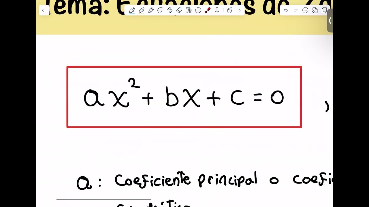 Ecuaciones Cuadráticas