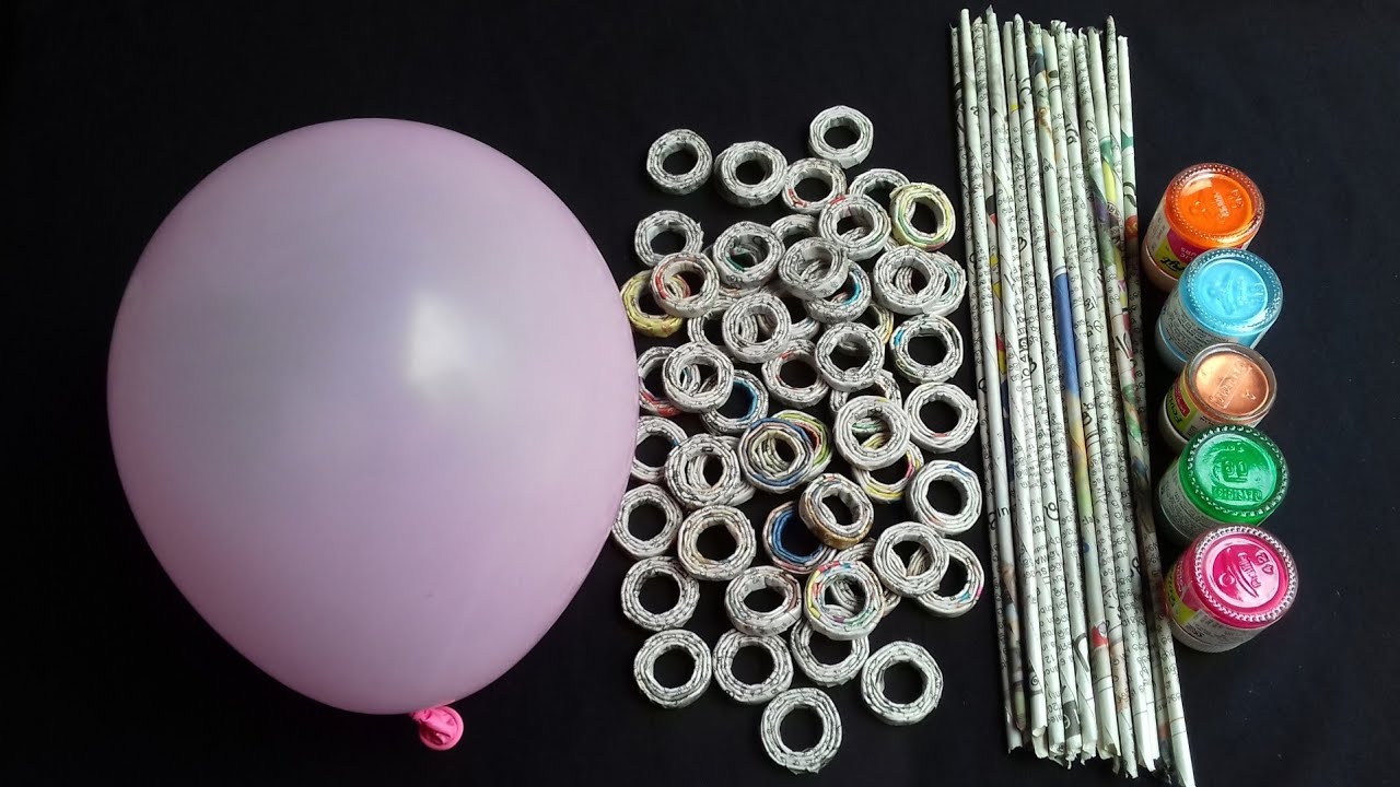 Easy Flower Vase Making with Balloon and Newspaper | Best Out Of Waste Ideas | Flower Vase
