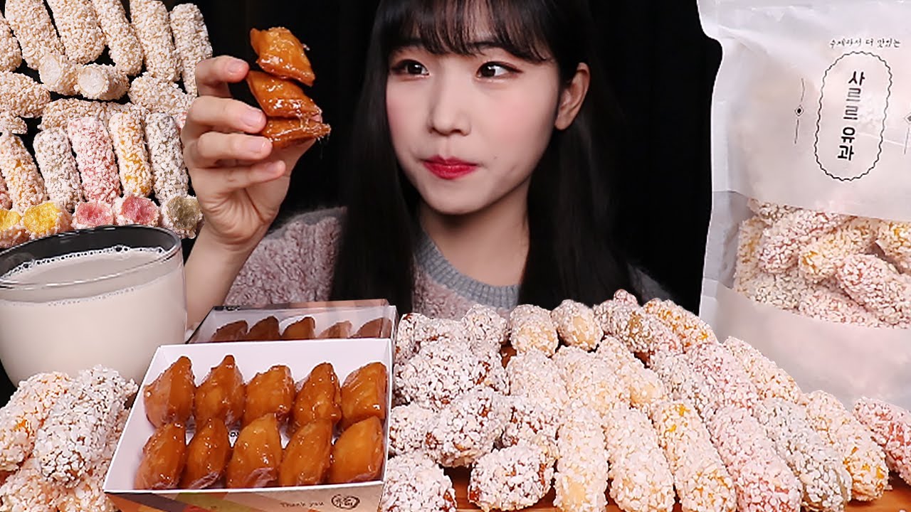 ASMR 이런 약과는 처음이야😍사르르유과, 조청약과, 튀밥약과 먹방 Korean traditional sweets and cookies & Yakgwa MUKBANG EATING