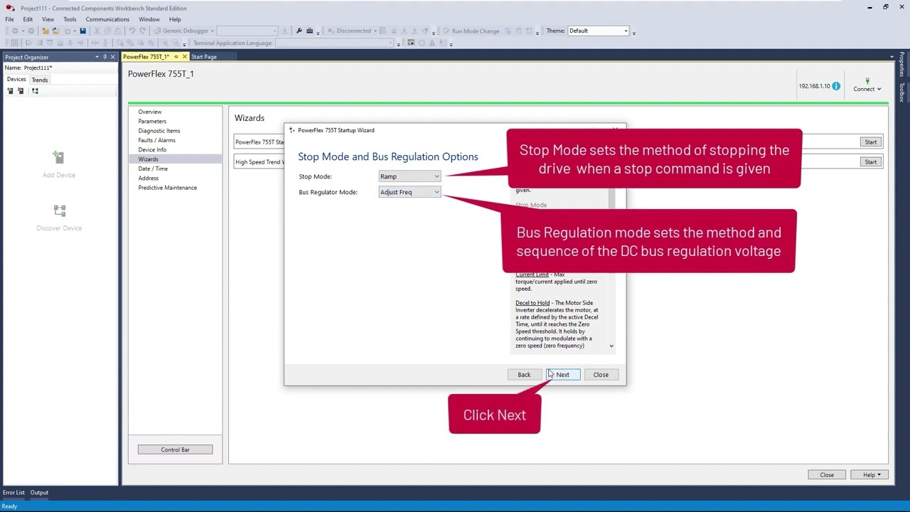 PowerFlex® 755TS Drive Basic Start-up with Connected Component Workbench Software