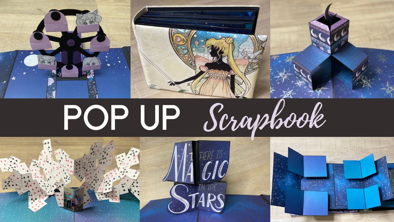 интерактивный альбом 🌸 Moon Flower 🌸 Pop Up Scrapbook DIY