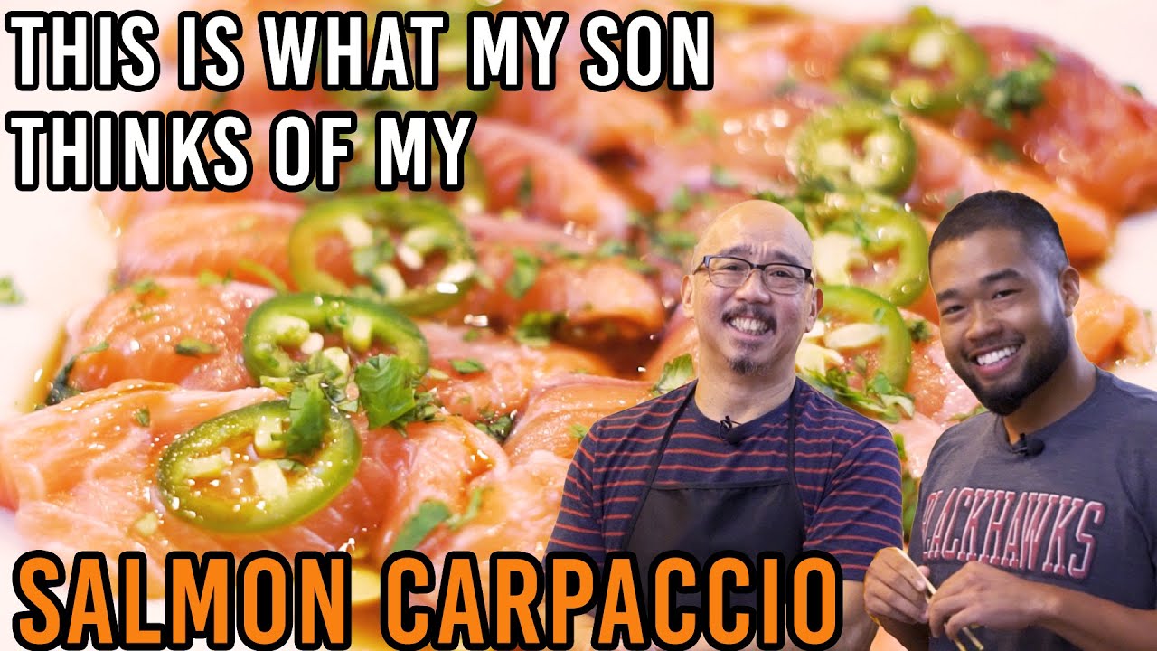 Do Your Kids Like The Food You Cook? | Japanese Salmon Carpaccio | Simple Asian Home Cooking |