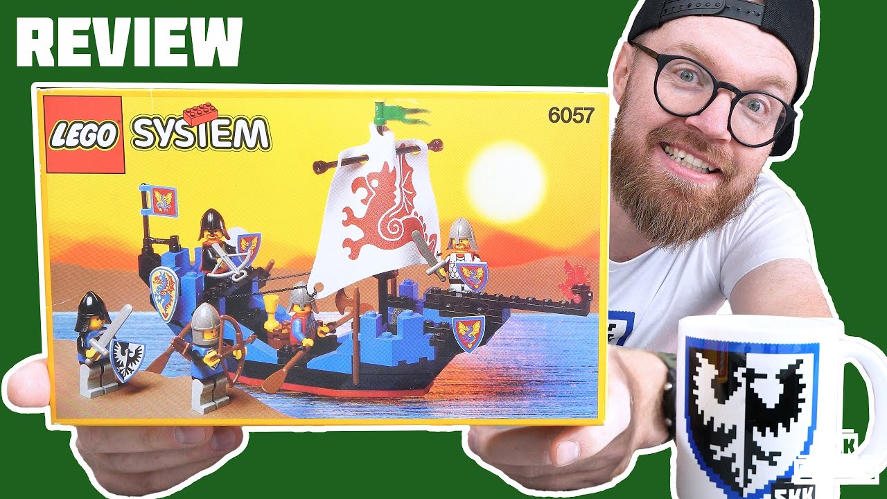 Genial! So viele Schilde, Waffen & tolle Figuren: LEGO® 6057 Einmast-Ritterschiff von 1992 [Review]