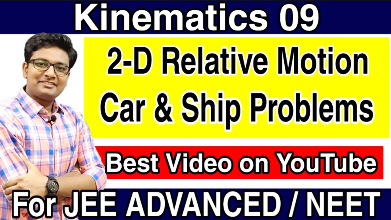 2D Relative Motion | 2D Relative Velocity | 2 D Car & Ship Problems | JEE Mains | Advanced | NEET