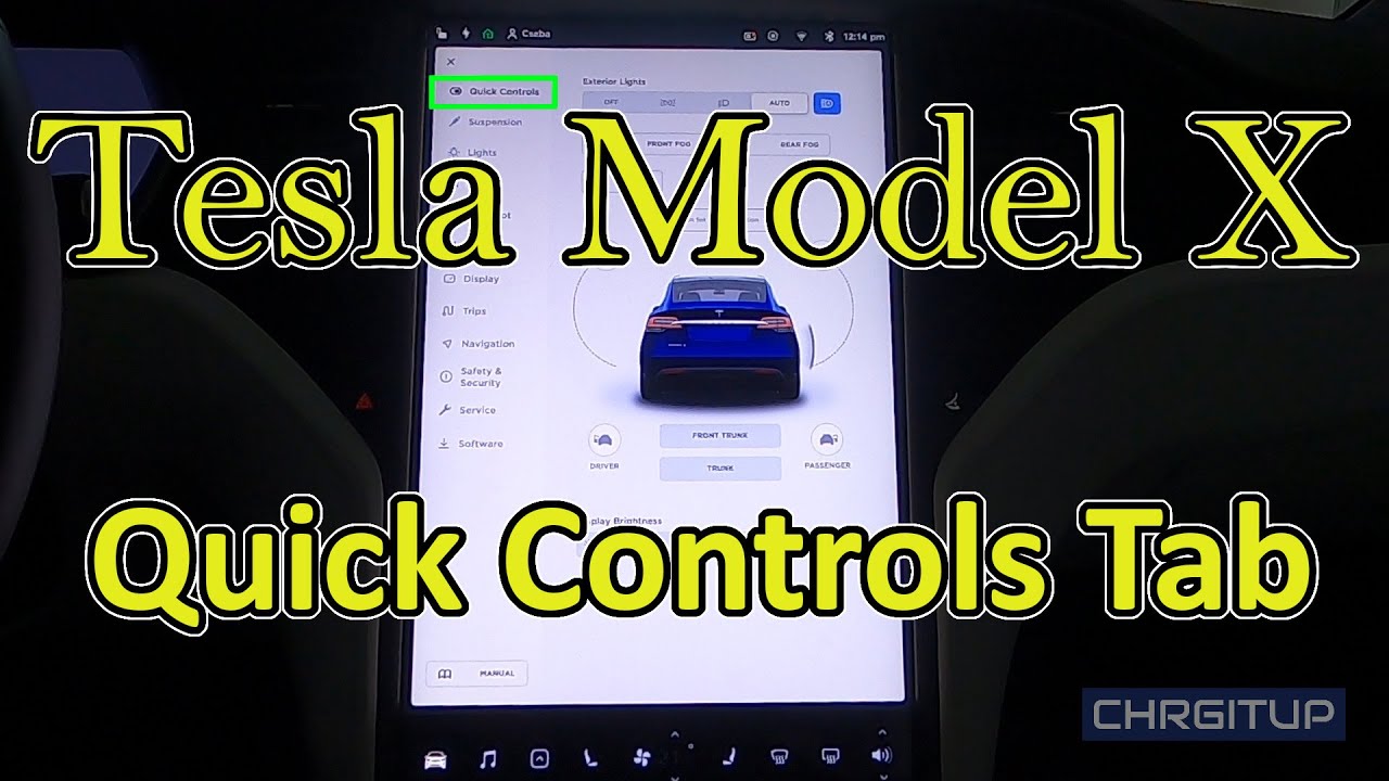 Model X Touchscreen - Quick Controls Tab!