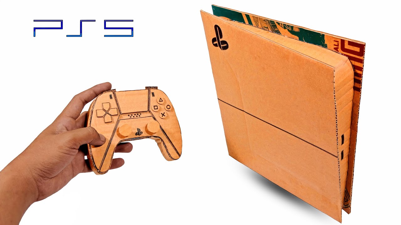 Как сделать PlayStation 5 из картона | Картонная поделка Ps5 своими руками