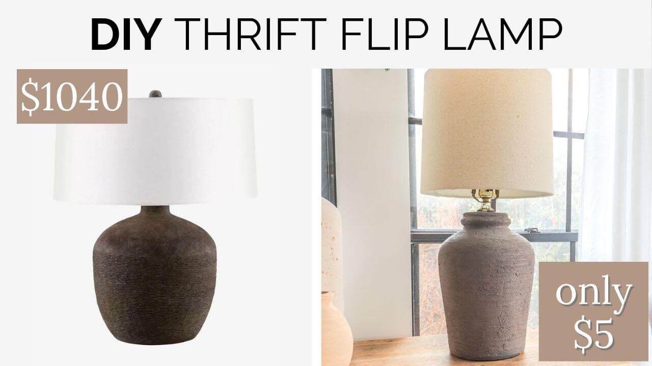 DIY THRIFT FLIP LAMP | Pottery Barn / Studio McGee DUPE for $5 bucks!