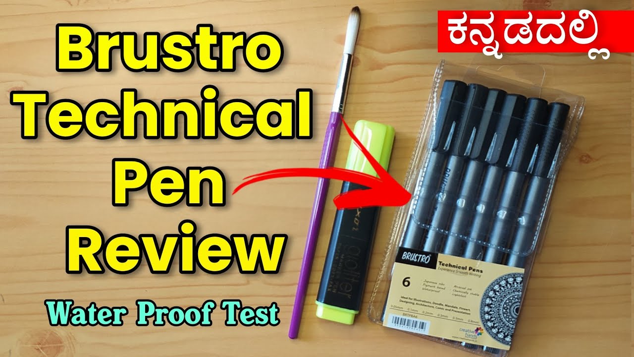 Brustro Technical Pen Review (set of 6) | Best fineliner pens for Mandala Art | Kumar Hegde Arts