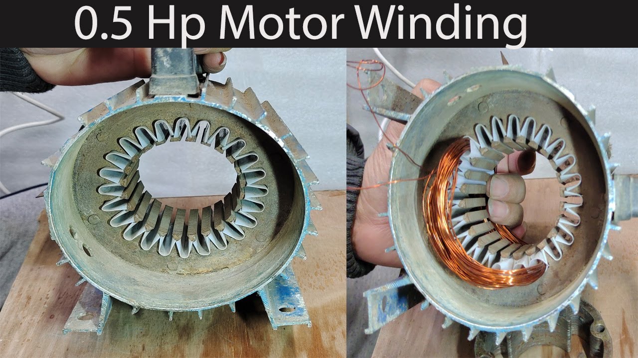 Water pump motor winding || 0.5 Hp Motor Winding Data | Tulu Pump Winding