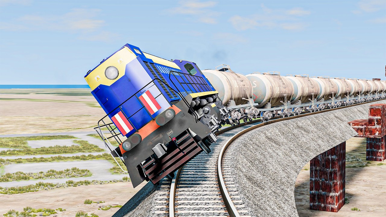 BeamNG.drive: High-Speed Train Crash Test | BeamNG Frenzy