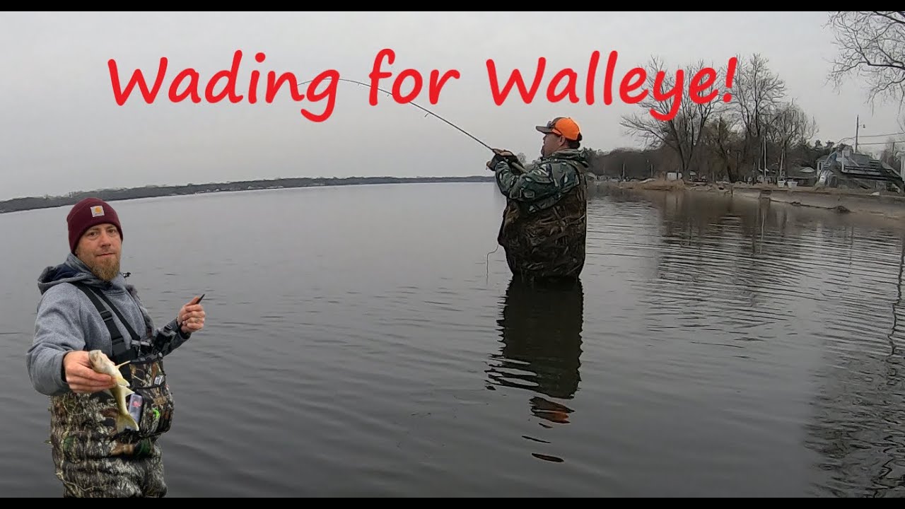 Wading for Walleye in Bass Lake Indiana!!!