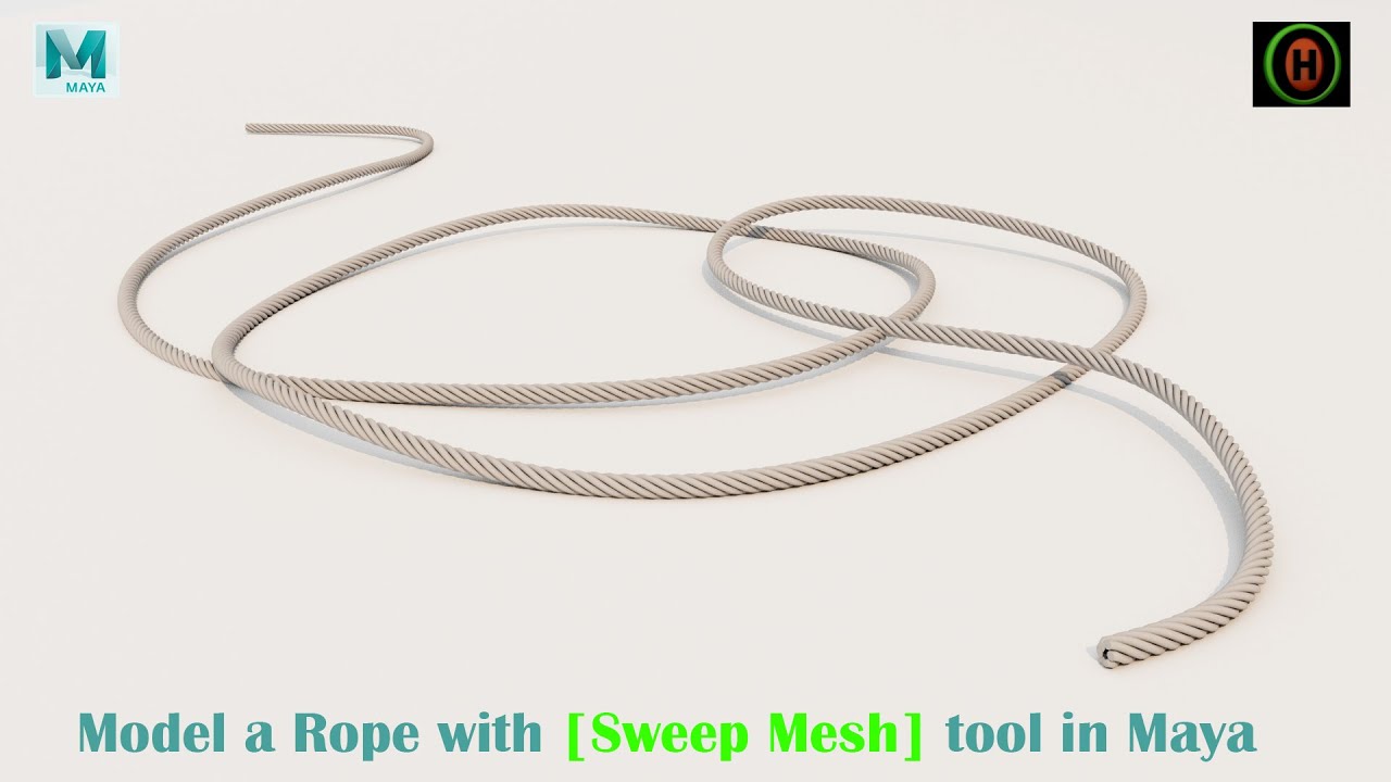 Autodesk Maya tutorial | How to Model a Rope very quickly in maya.