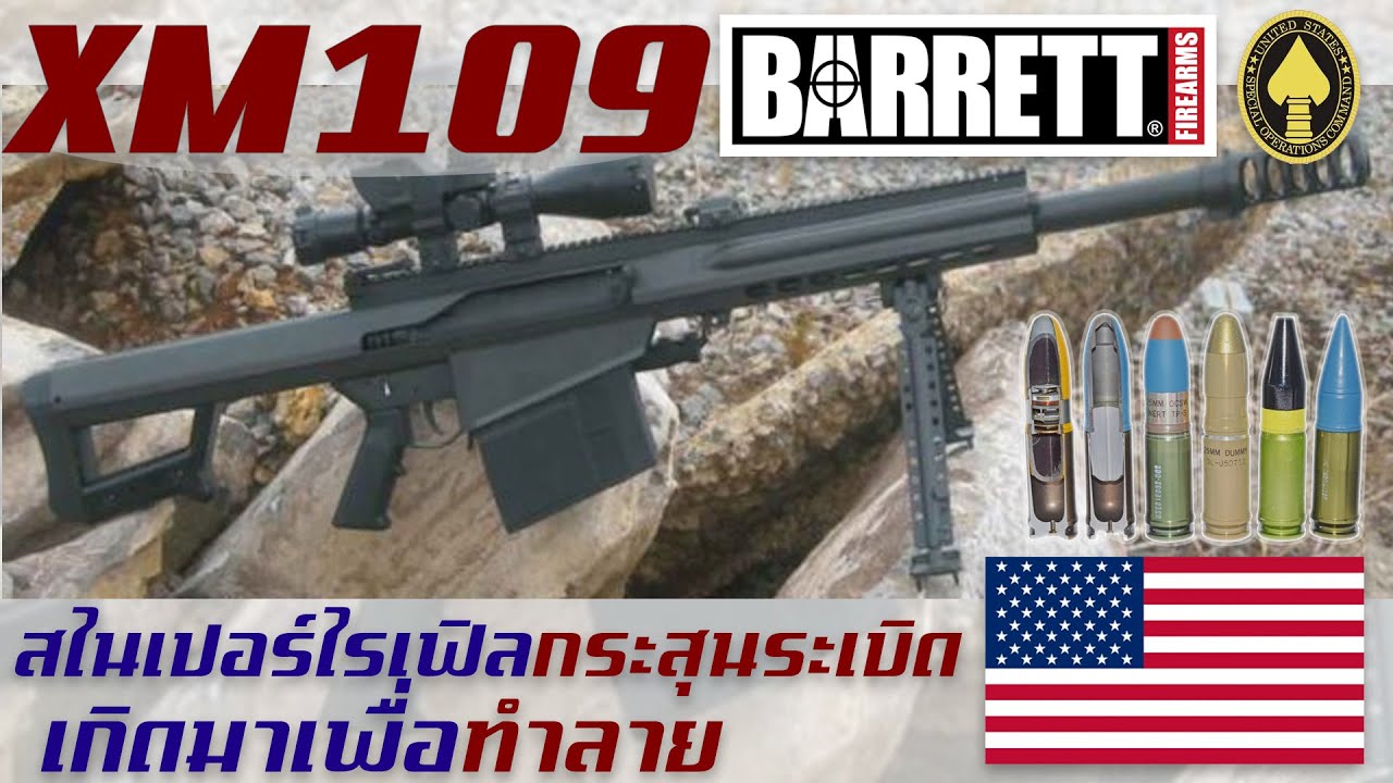 ประวัติความเป็นมาของ Barrett XM109 ปืนไรเฟิลต่อต้านวัสดุ 25 มม. ทรงประสิทธิภาพจากสหรัฐอเมริกา