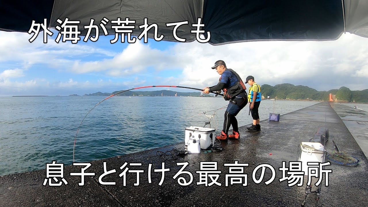 【石鯛釣り】息子とのんびり釣りしてたら1発目から