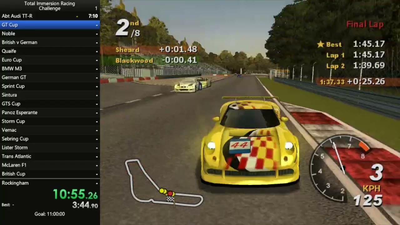 Total Immersion Racing Challenge 100% Speedrun in 10:05:53 (WR)