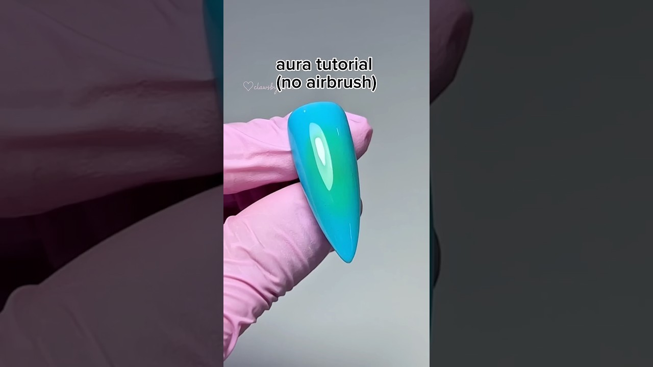 No airbrush AURA tutorial ✨ #auranails #airbrushnails #nailtutorial