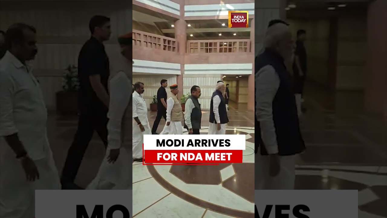 PM Modi Arrives for NDA Parliamentary Party Meet Amid NEET Row | #parliament #modi #nda #bjp #neet