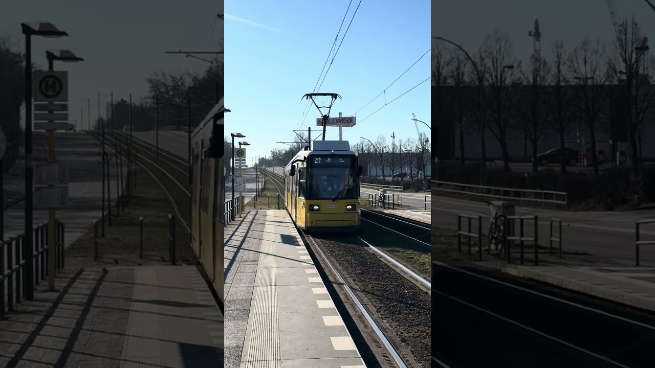 Tram line 27 is traveling on Rhinstrasse #tram #bvg #spotting
