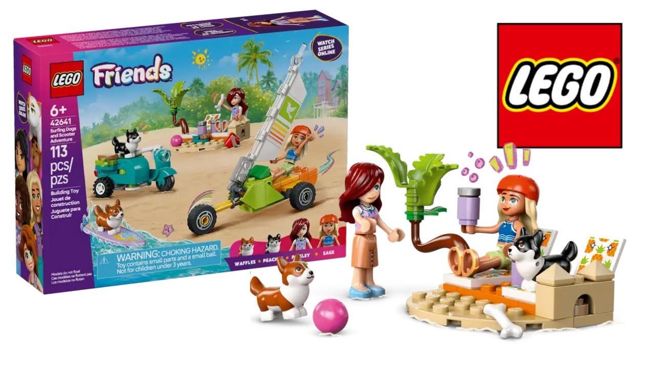 Набор LEGO Friends 42641 «Приключения серферов и скутера: быстрая сборка»