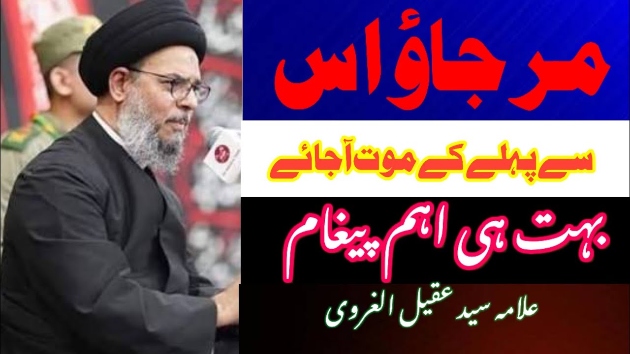 Important message / Ayatullah Syed Aqeel Ul Gharavi#fikarhussain #shiastatus 