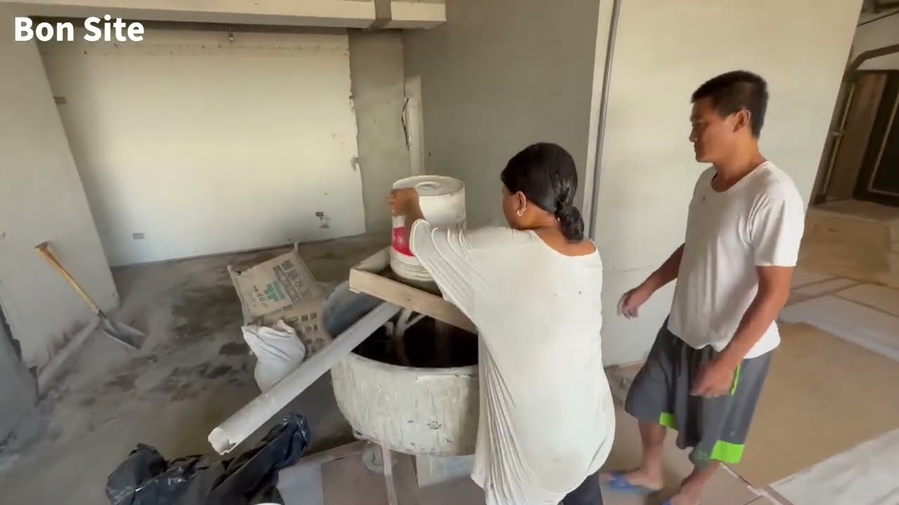 前蛋糕師傅又來了! | 泥作打底 | 粉光 | 夫妻檔聯手擺平地板事