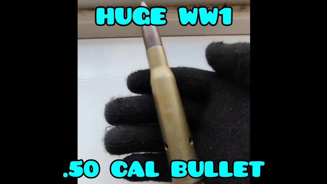Huge .50 Cal Bullet From WW1 (WW1 Anti Tank Rifle Bullet)