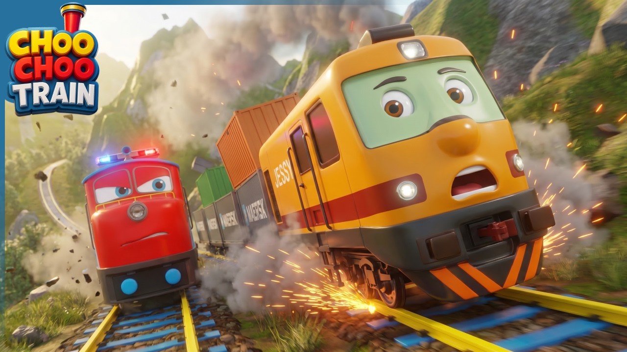 Cargo Train Brake Failure! 🚨 Rescue Train & Police Train Save the Day! | Choo Choo Train Story