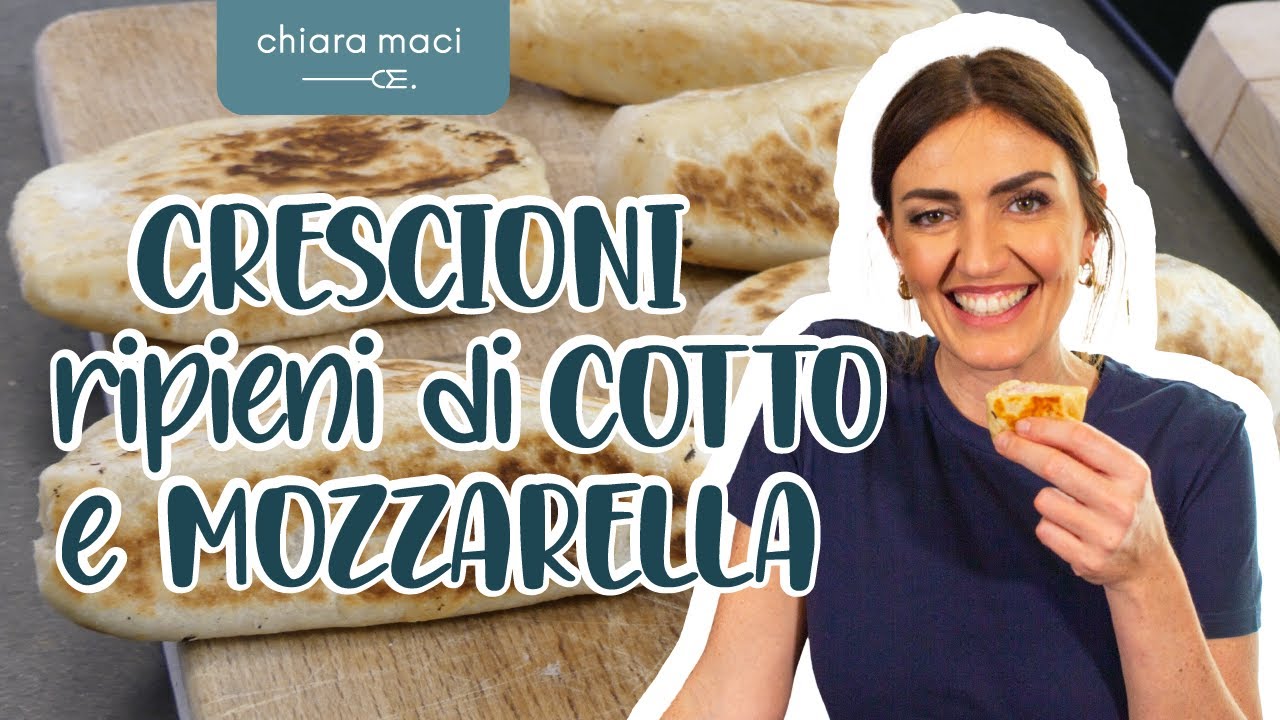 Crescioni o Cassoni ripieni di prosciutto cotto e mozzarella - Chiara Maci