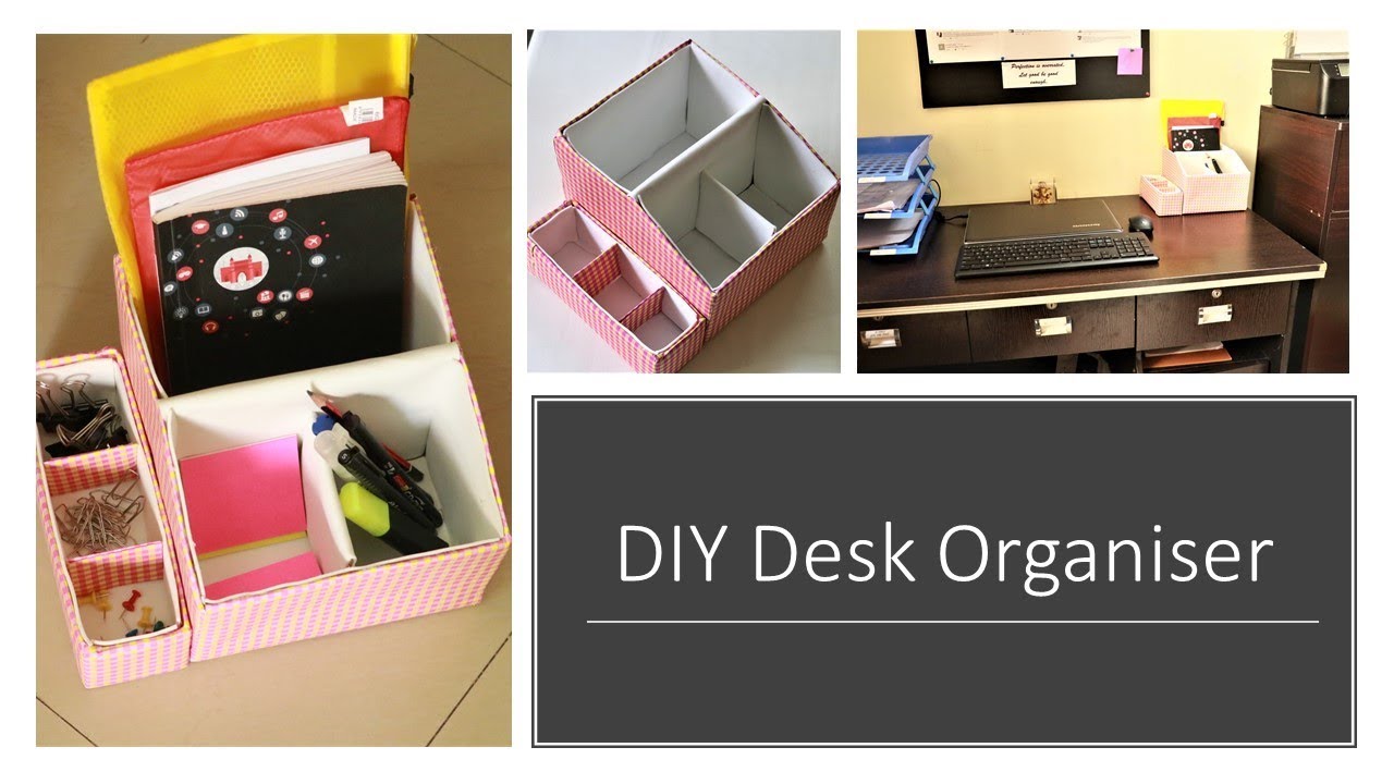 DIY Multipurpose Desk Organizer From Shoe Box